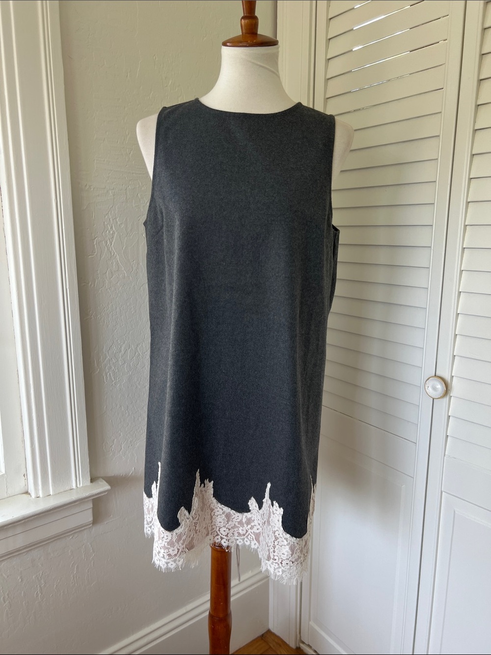 Reformation Charcoal Gray Shift Dress